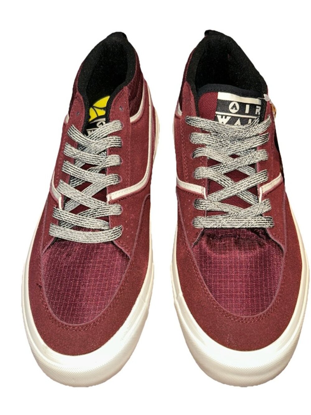Airwalk Men's Freestyle Mid Top Sneakers Maroon Size 10 NWT